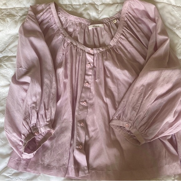 Doen Tops - Doen Lavender Pink Peasant Blouse